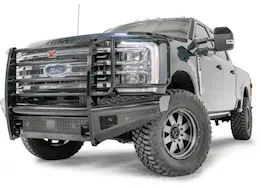 Fab Fours Inc. 23-c f250/f350/f450/f550 black steel front bumper w/ full grill guard