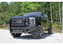 Fab Fours Inc. 23-c f250/f350/f450/f550 black steel front bumper w/ full grill guard