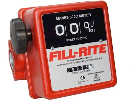 Fill-Rite HEAVY DUTY 3-WHEEL MECHANICAL METER WITH 3/4IN INLET/OUTLET; METERS 5-20 GPM; TWO-YEAR WARRANTY