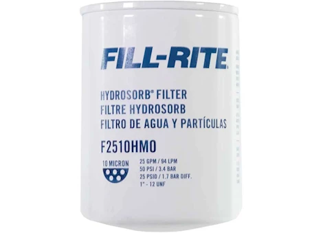 Fill-Rite 10 MICRON WATER DETECTING FILTER, 1IN - 12 UNF, 25 GPM