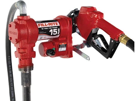 Fill-Rite 12V DC 15 GPM FUEL TRANSFER PUMP WITH AUTOMATIC NOZZLE