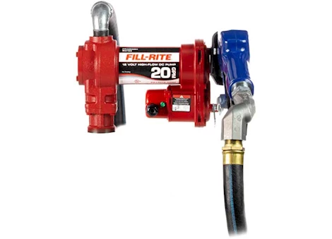 Fill-Rite 20 GPM, 12V DC HIGH FLOW PUMP, 1IN X 20FT ARCTIC HOSE, 1IN HIGH FLOW AUTOMATIC NOZZLE