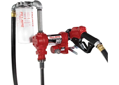 Fill-Rite 12V DC 20 GPM FUEL TRANSFER PUMP WITH AUTOMATIC NOZZLE & FILTER DIESEL