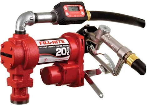 Fill-Rite 20 GPM, 12V DC PUMP,  5FT GROUND WIRE, 18FT 12 GAUGE 2 WIRE BATTERY CABLE & TT10AN DIGITAL METER