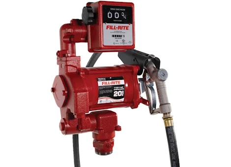 Fill-Rite 115V AC 20 GPM FUEL TRANSFER PUMP WITH MECHANICAL METER & MANUAL NOZZLE