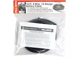 Fill-Rite 18ft 2-wire 12-gauge battery cable for dc powered pumps; use with 12 volt dc pumps; pop packaging