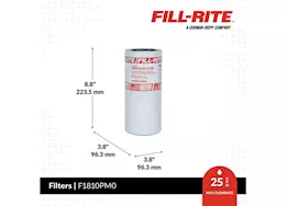 Fill-Rite 10 micron particulate filter, 1in - 12 unf, 25 gpm