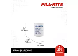 Fill-Rite 10 micron water detecting filter, 1in - 12 unf, 25 gpm