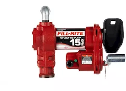 Fill-Rite 15 gpm, 12v dc pump, 5ft ground wire, no accessories