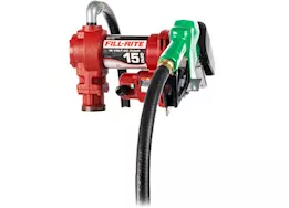 Fill-Rite 12v 15 gpm fuel transfer pump with diesel nozzle