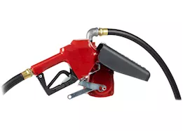 Fill-Rite 15 gpm, 12v dc pump, 3/4in x 12ft hose, 3/4in automatic nozzle (unleaded spout & red cover)