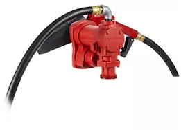 Fill-Rite 15 gpm, 12v dc pump, 3/4in x 12ft hose, 3/4in automatic nozzle (unleaded spout & red cover)