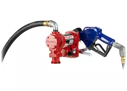 Fill-Rite 20 gpm, 12v dc high flow pump, 1in x 20ft arctic hose, 1in high flow automatic nozzle