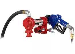 Fill-Rite 20 gpm, 12v dc high flow pump, 1in x 20ft arctic hose, 1in high flow automatic nozzle