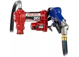 Fill-Rite 20 gpm, 12v dc high flow pump, 1in x 20ft arctic hose, 1in high flow automatic nozzle