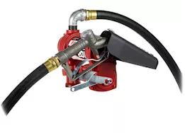 Fill-Rite 20 gpm, 12v dc high flow pump, 1in x 12ft hose, 1in manual nozzle, 5ft ground wire