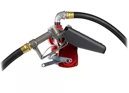 Fill-Rite 20 gpm, 12v dc high flow pump, 1in x 12ft hose, 1in manual nozzle, 5ft ground wire