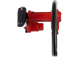 Fill-Rite 20 gpm, 12v dc high flow pump, 1in x 12ft hose, 1in manual nozzle, 5ft ground wire