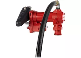 Fill-Rite 20 gpm, 12v dc high flow pump, 1in x 12ft hose, 1in manual nozzle, 5ft ground wire