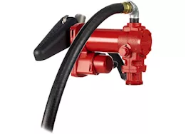 Fill-Rite 20 gpm, 12v dc high flow pump, 1in x 12ft hose, 1in manual nozzle, 5ft ground wire