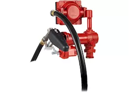 Fill-Rite 20 gpm, 12v dc high flow pump, 1in x 12ft hose, 1in manual nozzle, 5ft ground wire