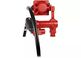 Fill-Rite 20 gpm, 12v dc high flow pump, 1in x 12ft hose, 1in manual nozzle, 5ft ground wire