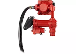 Fill-Rite 20 gpm, 12v dc high flow pump, 1in x 12ft hose, 1in manual nozzle, 5ft ground wire