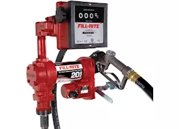 Fill-Rite 12v dc 20 gpm fuel transfer pump with mechanical meter & manual nozzle