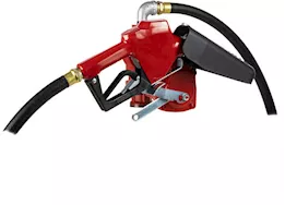 Fill-Rite 15 gpm, 115v ac 60 hz pump, 3/4in x 12ft hose, 3/4in automatic nozzle (unleaded spout & red cover)