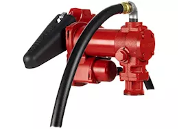 Fill-Rite 15 gpm, 115v ac 60 hz pump, 3/4in x 12ft hose, 3/4in automatic nozzle (unleaded spout & red cover)