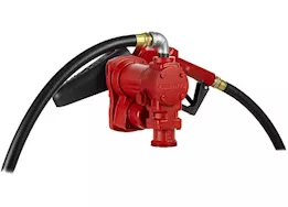 Fill-Rite 15 gpm, 115v ac 60 hz pump, 3/4in x 12ft hose, 3/4in automatic nozzle (unleaded spout & red cover)