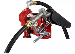 Fill-Rite 15 gpm, 115v ac 60 hz pump, 3/4in x 12ft hose, 3/4in manual nozzle, telescoping steel suction pipe