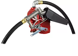 Fill-Rite 15 gpm, 115v ac 60 hz pump, 3/4in x 12ft hose, 3/4in manual nozzle, telescoping steel suction pipe