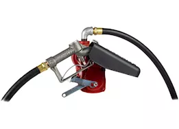 Fill-Rite 15 gpm, 115v ac 60 hz pump, 3/4in x 12ft hose, 3/4in manual nozzle, telescoping steel suction pipe