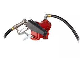 Fill-Rite 15 gpm, 115v ac 60 hz pump, 3/4in x 12ft hose, 3/4in manual nozzle, telescoping steel suction pipe