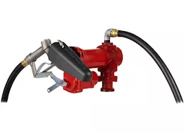 Fill-Rite 15 gpm, 115v ac 60 hz pump, 3/4in x 12ft hose, 3/4in manual nozzle, telescoping steel suction pipe