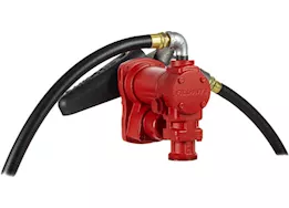 Fill-Rite 15 gpm, 115v ac 60 hz pump, 3/4in x 12ft hose, 3/4in manual nozzle, telescoping steel suction pipe