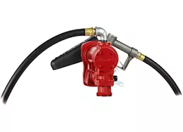 Fill-Rite 15 gpm, 115v ac 60 hz pump, 3/4in x 12ft hose, 3/4in manual nozzle, telescoping steel suction pipe