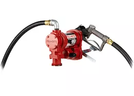 Fill-Rite 15 gpm, 115v ac 60 hz pump, 3/4in x 12ft hose, 3/4in manual nozzle, telescoping steel suction pipe