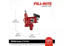 Fill-Rite 115v ac 20 gpm fuel transfer pump with manual nozzle