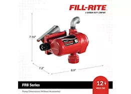 Fill-Rite 12v dc 8 gpm fuel transfer pump w/ hose/manual nozzle/suction pipe/15ft power cable