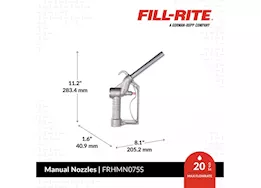 Fill-Rite 3/4in aluminum manual nozzle