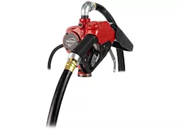 Fill-Rite 25 gpm, 12-24v dc ultra high flow pump, 1in x 18ft hose, ultra high flow automatic nozzle.