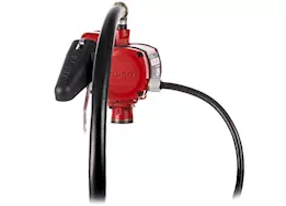 Fill-Rite 25 gpm, 12-24v dc ultra high flow pump, 1in x 18ft hose, ultra high flow automatic nozzle.