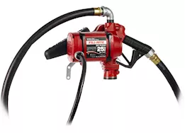 Fill-Rite 25 gpm, 12-24v dc ultra high flow pump, 1in x 18ft hose, ultra high flow automatic nozzle.