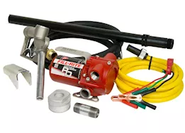 Fill-Rite 12v dc 8 gpm portable fuel transfer pump w/ manual nozzle, nozzle boot & hardwar