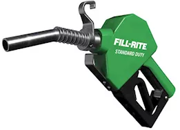 Fill-Rite 3/4in automatic diesel spout nozzle standard flow w/hook & spring on spout green