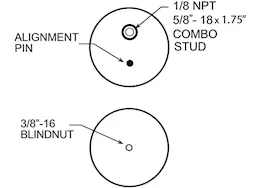 Firestone 267cz1.5, tall 5/8 combo stud, 3/8 b-nut