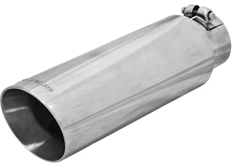 Flowmaster EXHAUST TIP, LOGO EMBOSSED POLISHED STAINLESS, DOUBLE WALL, ANGLE CUT,