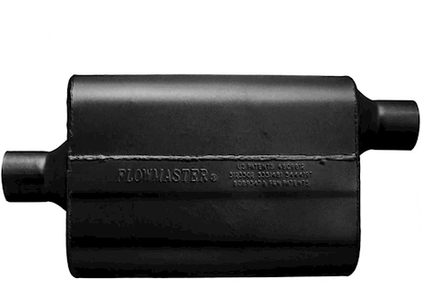 Flowmaster 40 SERIES MUFFLER, 2.25 IN (C) / OUT (O): EA, 16 GAUGE ALUMINIZED STEEL
